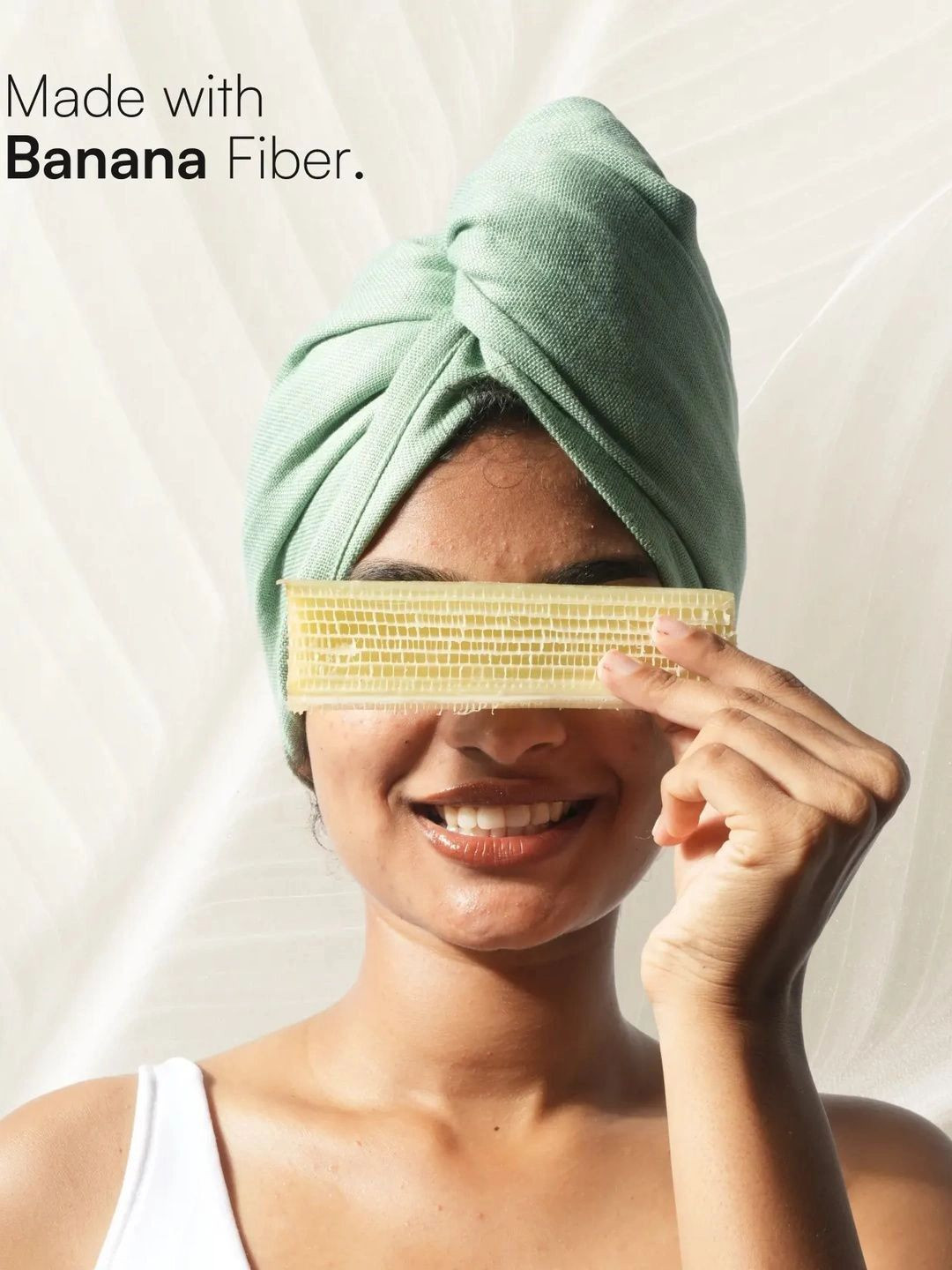 Doctor Towels Banana Double Cloth 300GSM Lightweight Quick Drying Hair Towel-10x26In