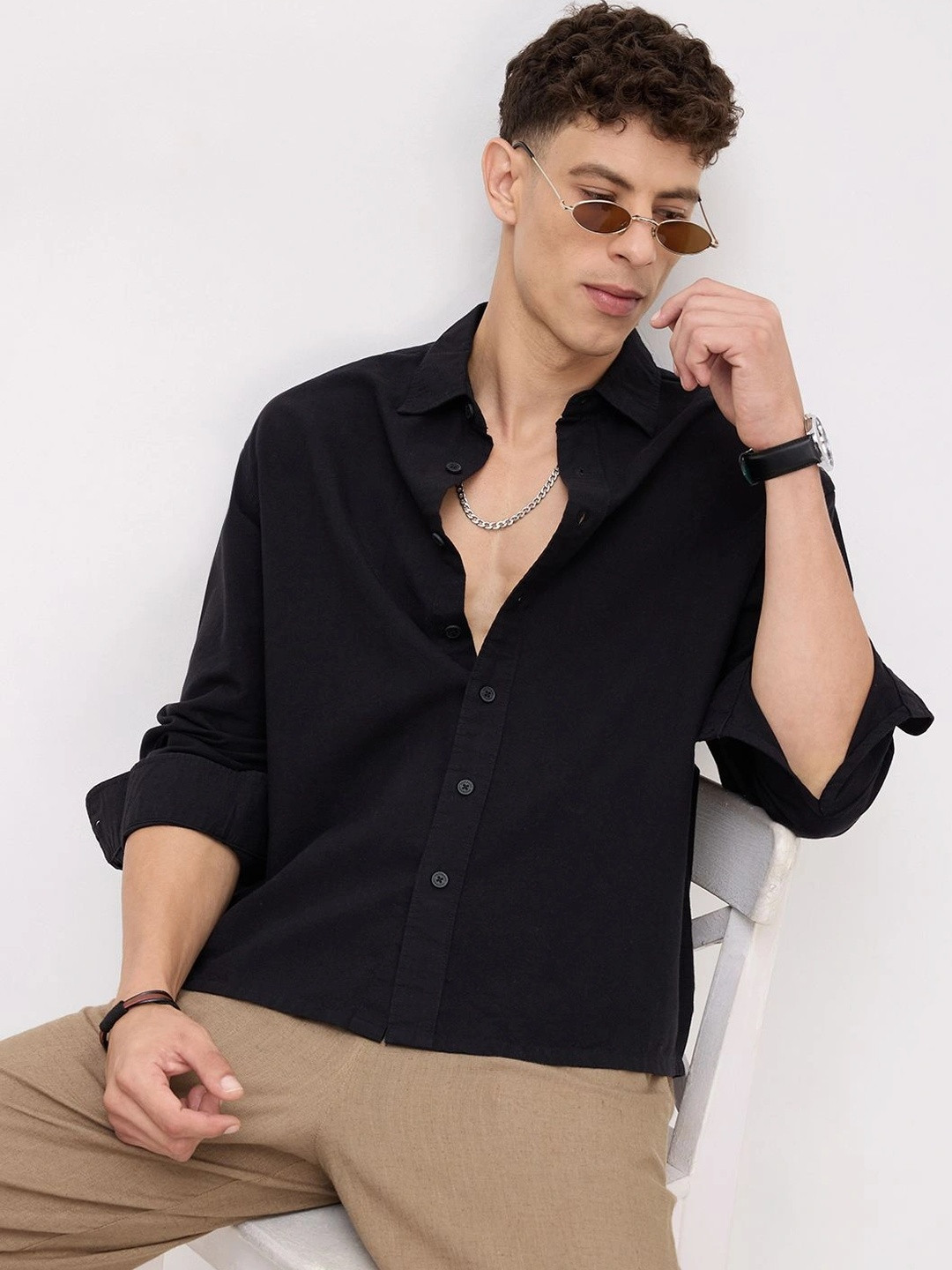 VASTRADO Men Classic Boxy Casual Shirt - Image 1