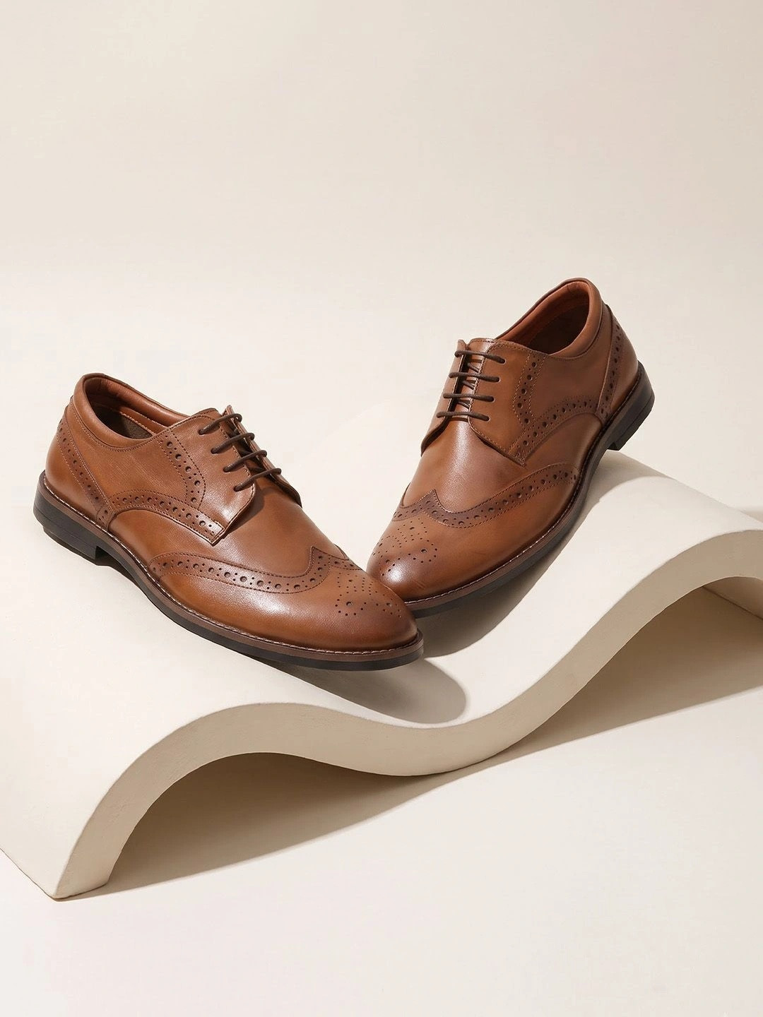 Auserio Men Leather Formal Brogues
