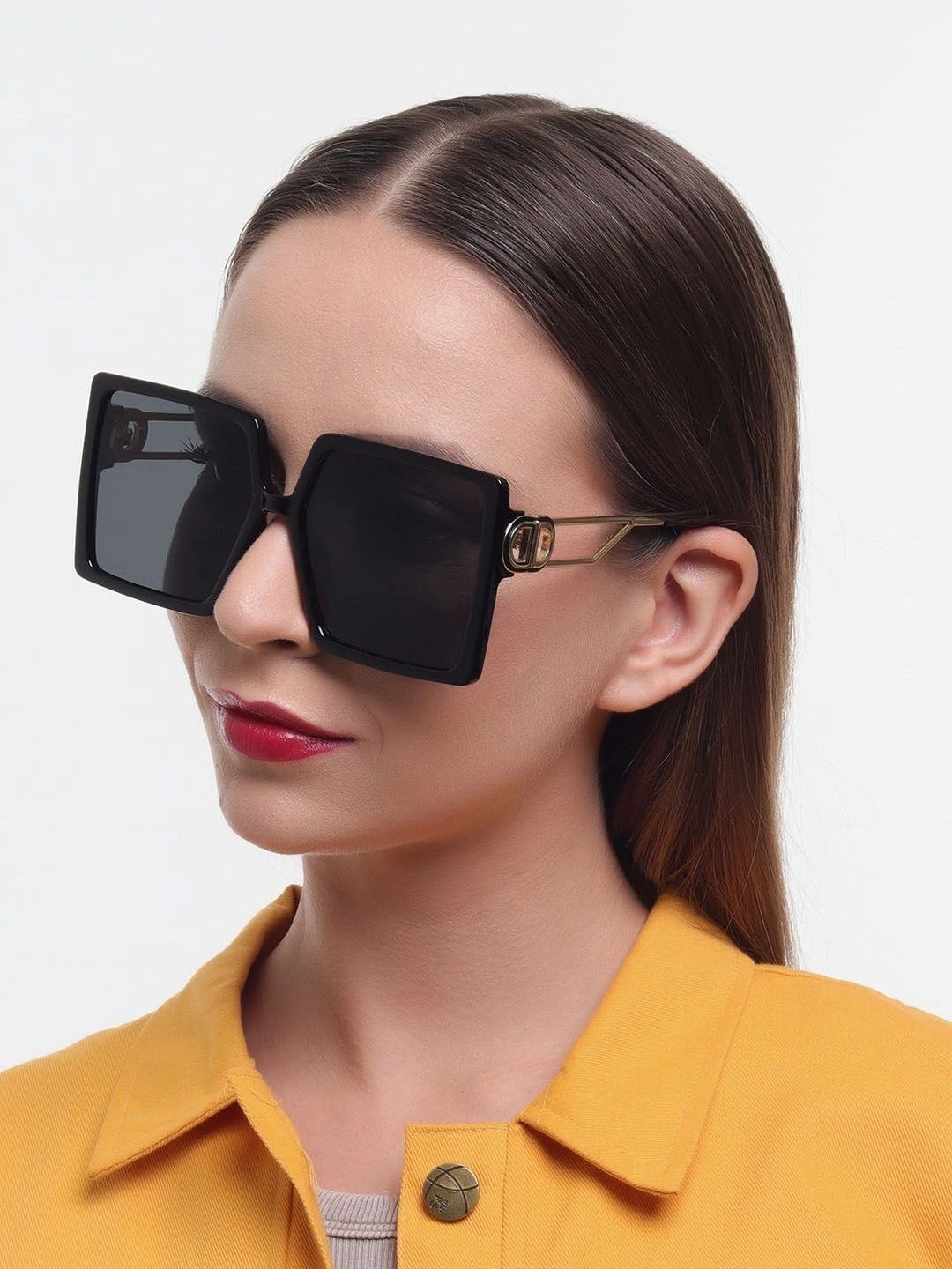 PELLE LUXUR Women Rectangle Sunglasses with UV Protected Lens PL25GS78