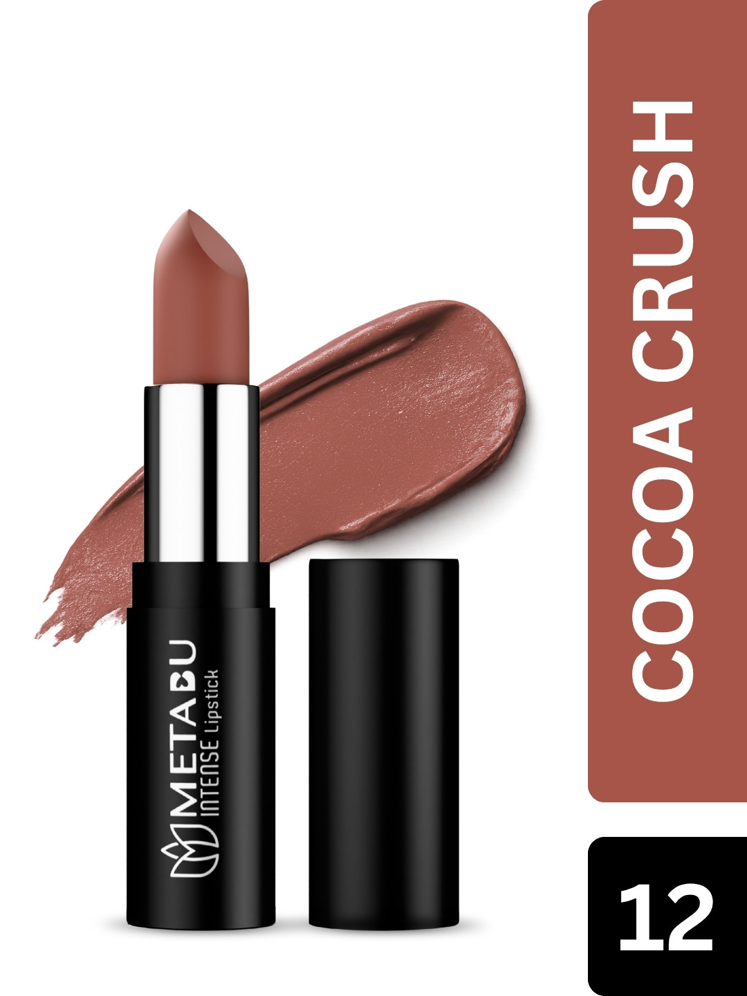 METABU Intense Long Lasting Semi Matte Bullet Lipstick - 4.2 g - Cocoa Crush - 12