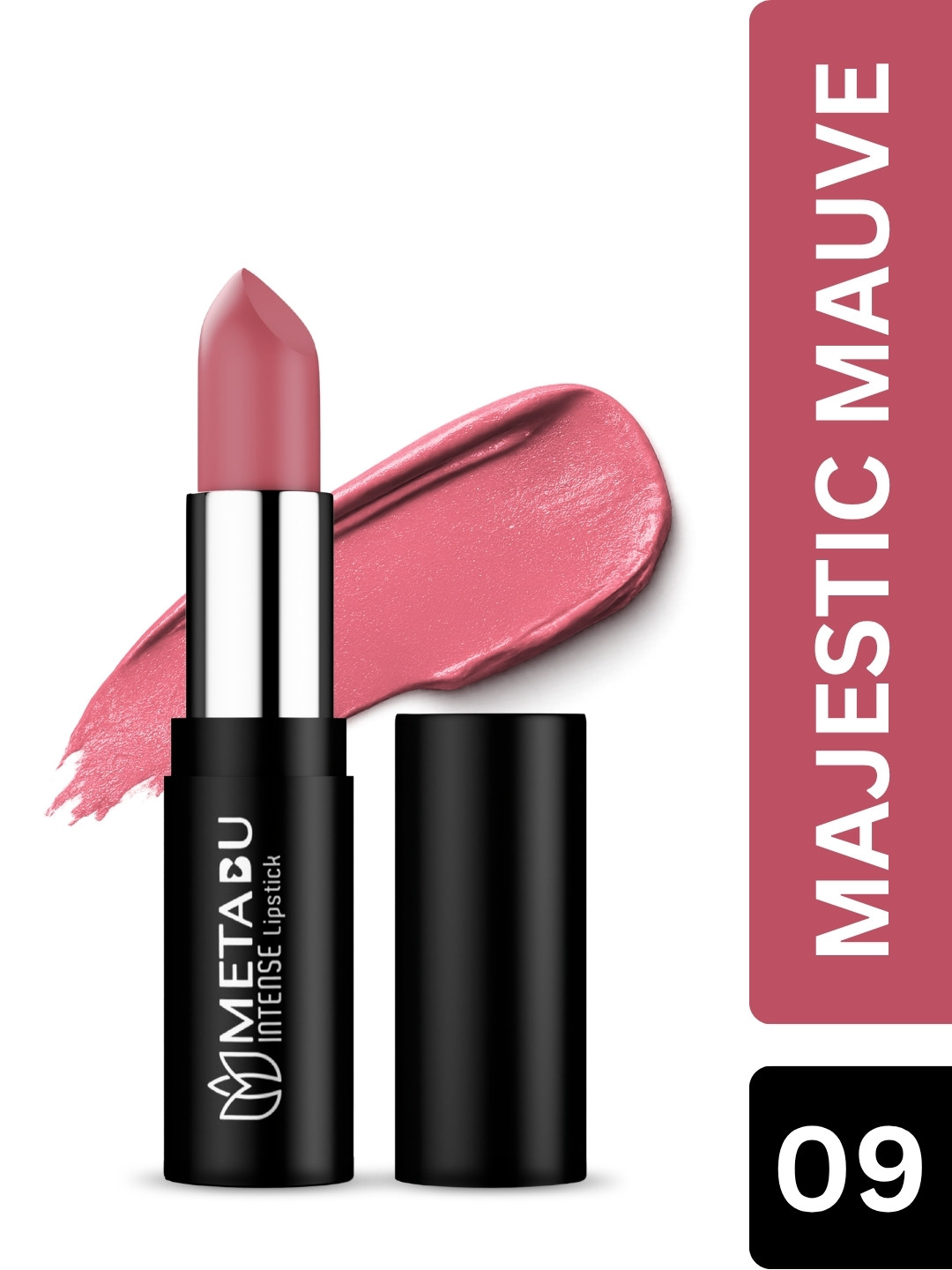 METABU Intense Long Lasting Semi Matte Bullet Lipstick - 4.2 g - Majestic Mauve - 09