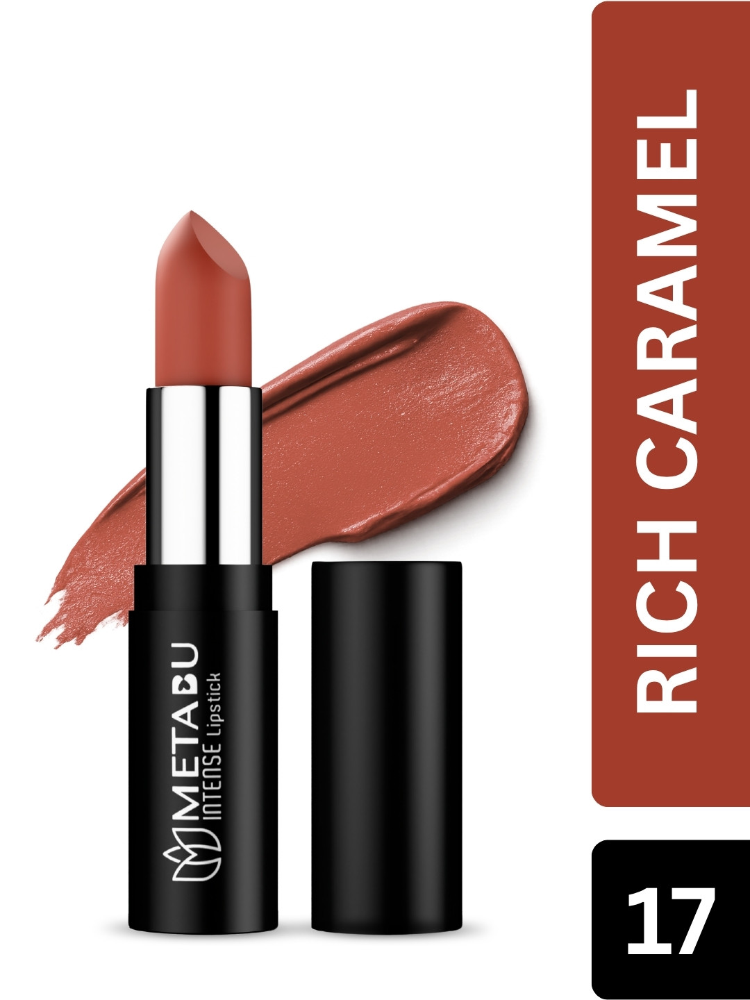 METABU Intense Long Lasting Semi Matte Bullet Lipstick - 4.2 g - Rich Caramel - 17