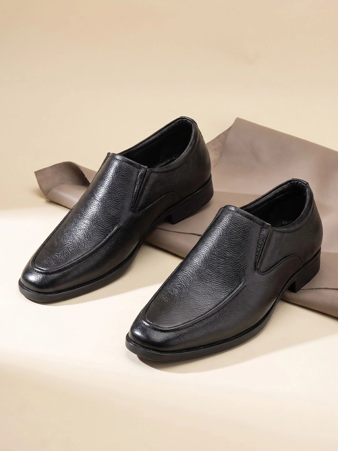Auserio Men Leather Formal Slip-On Shoes