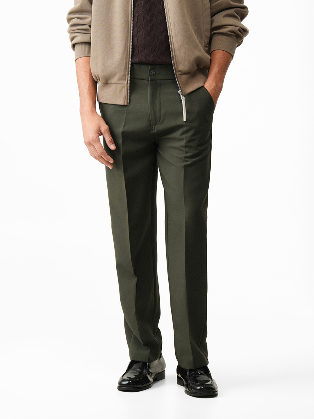 Banana Club Men Green Relaxed Fit Trousers