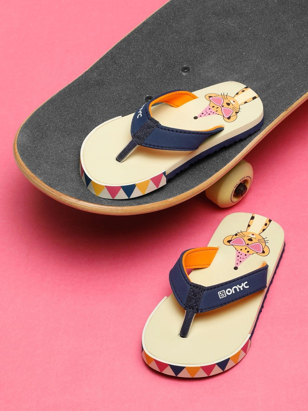 ONYC Unisex Kids Printed Thong Flip-Flops