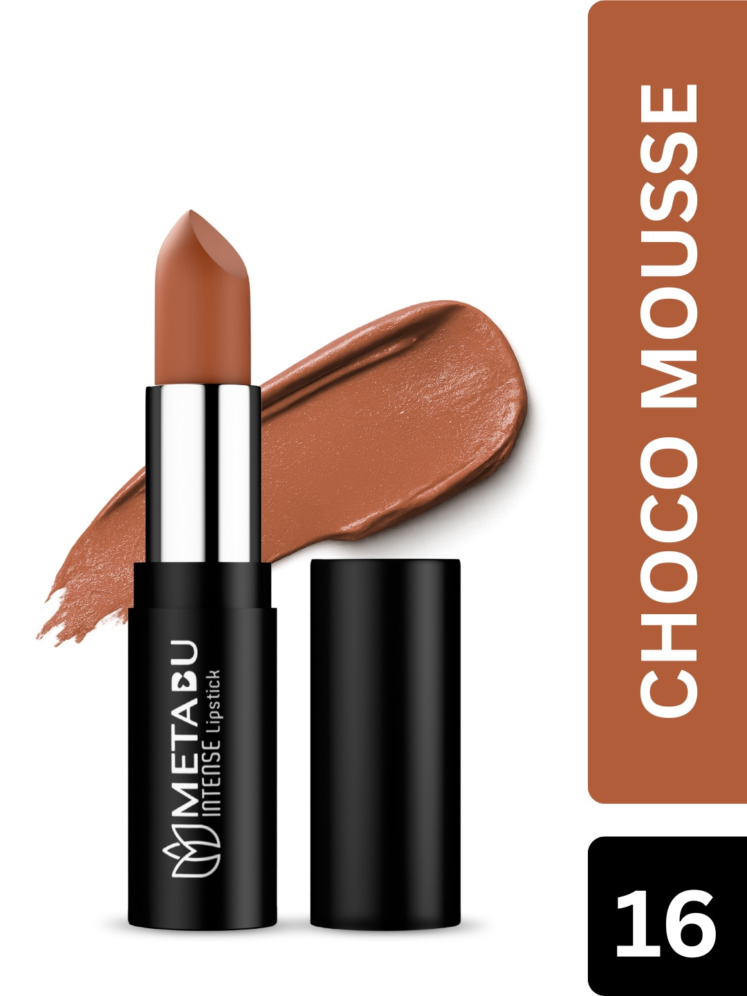 METABU Intense Long Lasting Semi Matte Bullet Lipstick - 4.2 g - Choco Mousse - 16