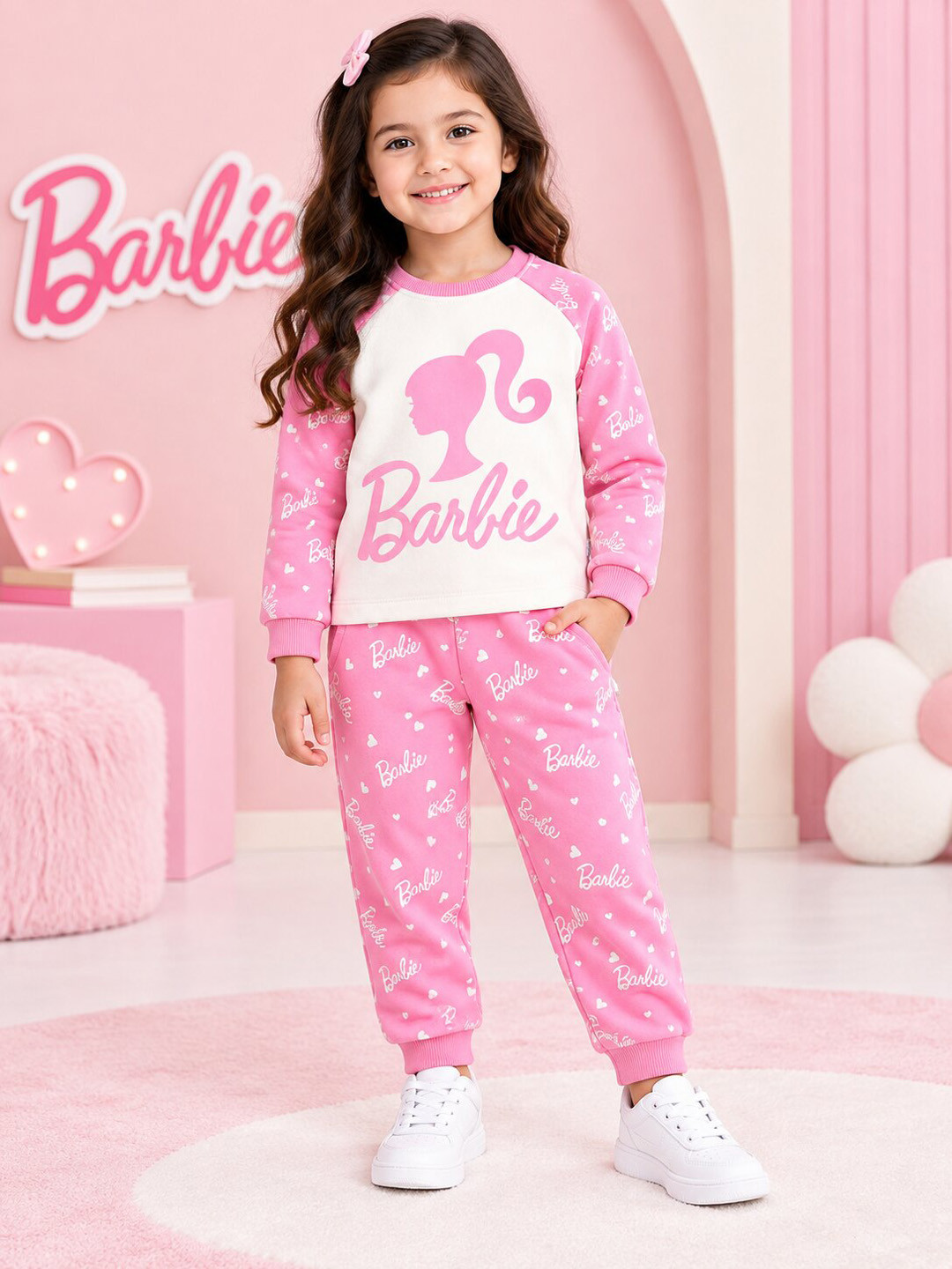 YK X Tinyo Girls Printed T-shirt with Pyjamas