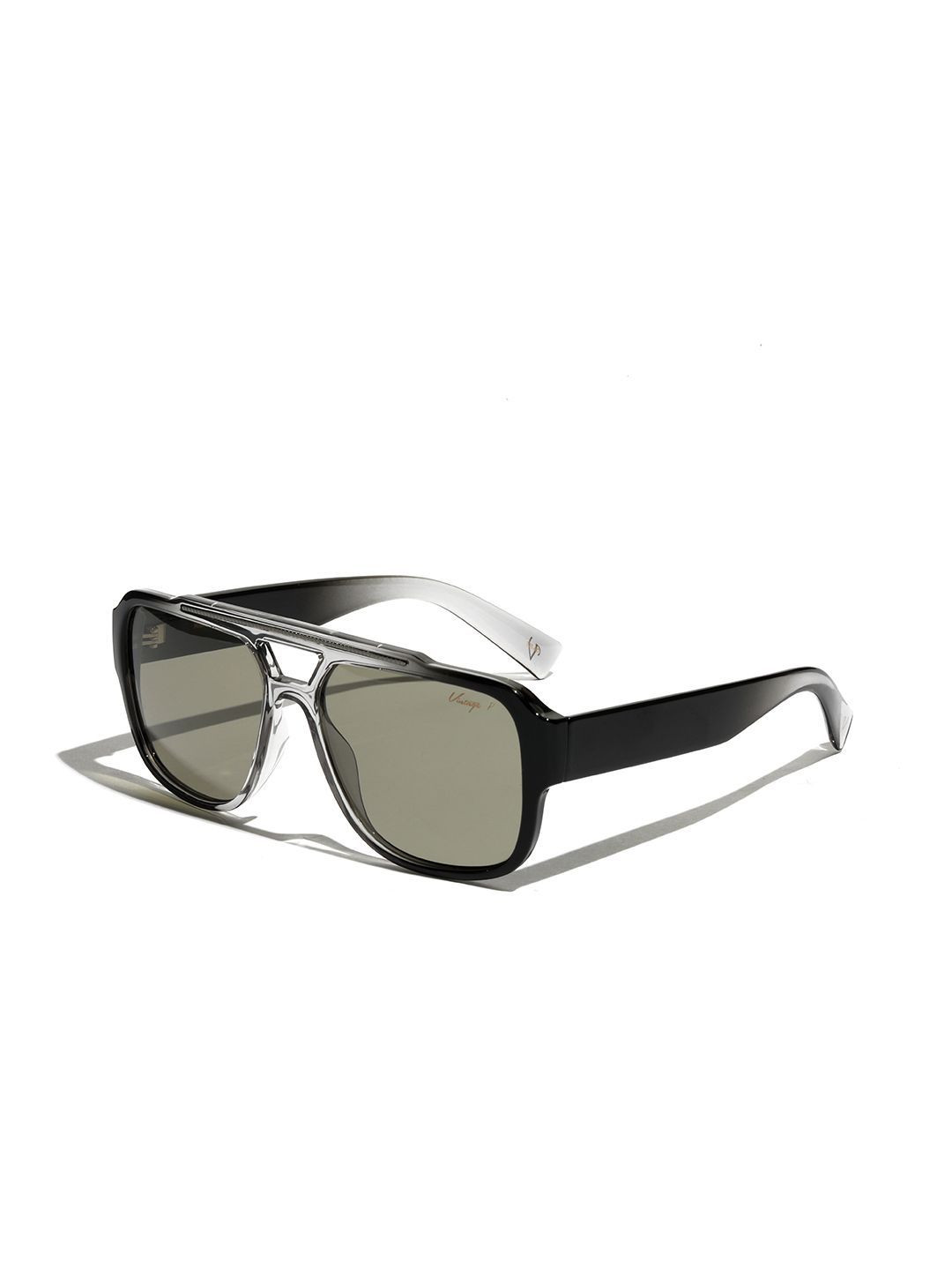 Vintage Unisex Square Sunglasses with Polarised and UV Protected Lens