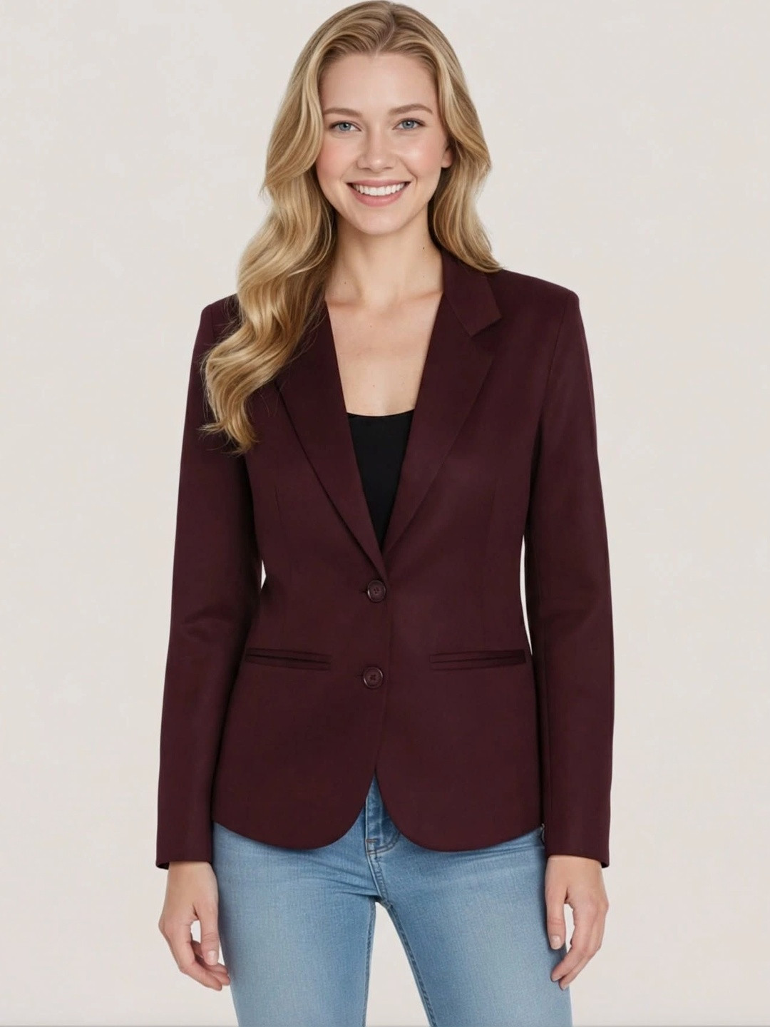 Rocksy Long Sleeve Single Breasted Blazer