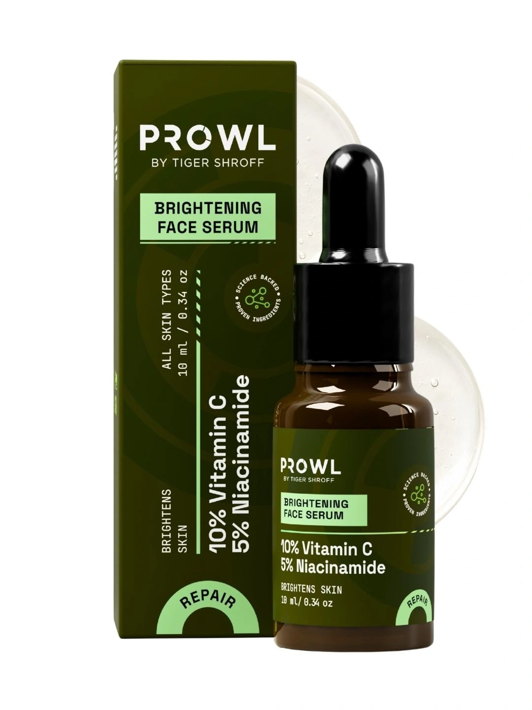 PROWL by Tiger Shroff 10% Vitamin C Face Serum For Brightening & Glowing Skin - 10ml
