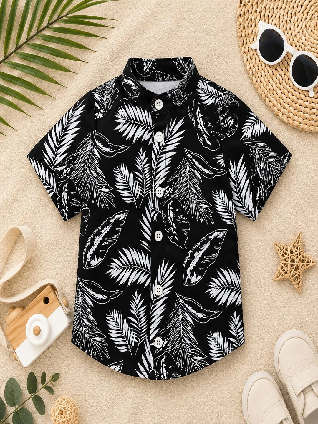 DANGAR Unisex Kids Premium Floral Opaque Printed Casual Shirt