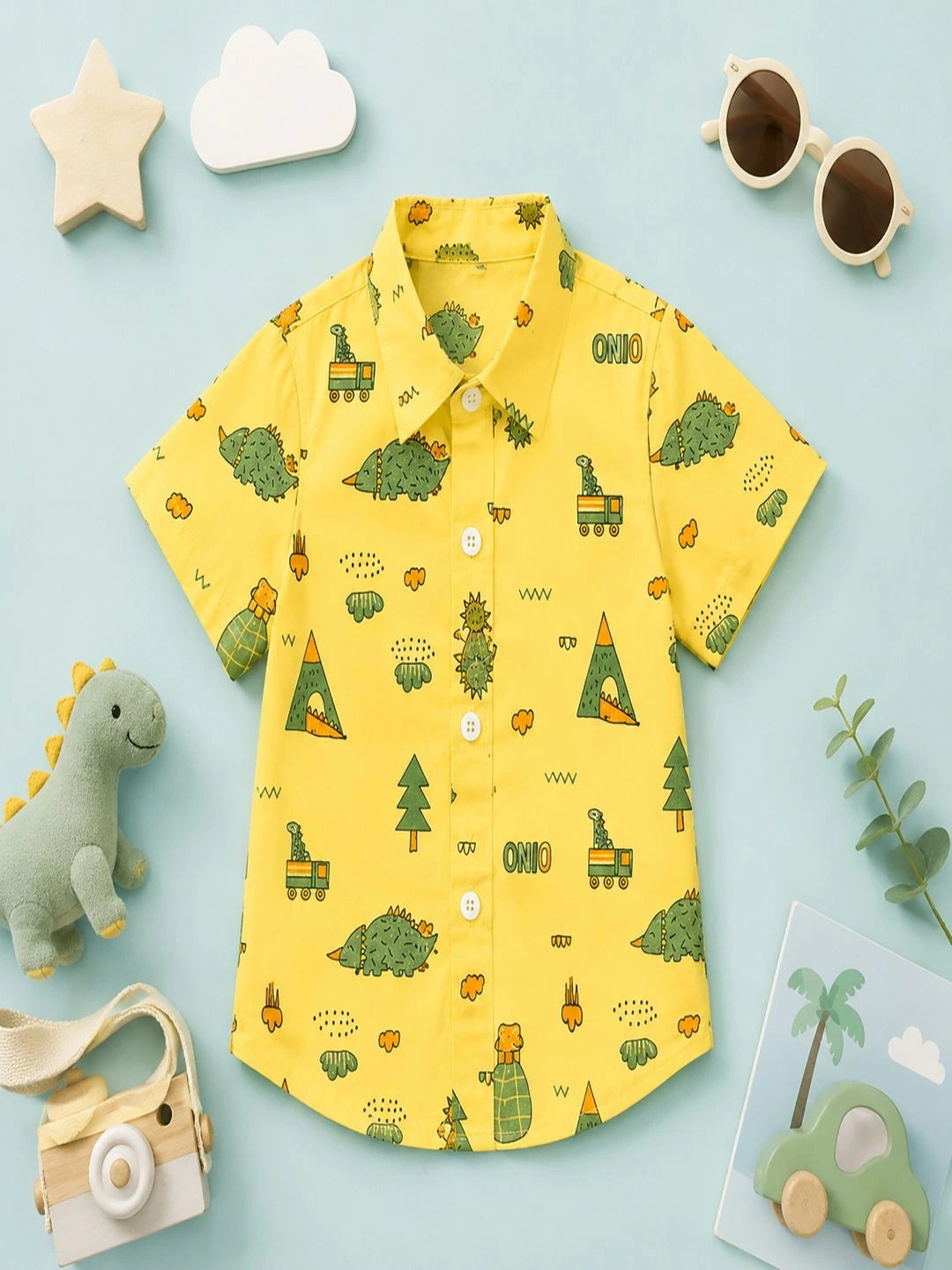 DANGAR Unisex Kids Premium Opaque Printed Casual Shirt