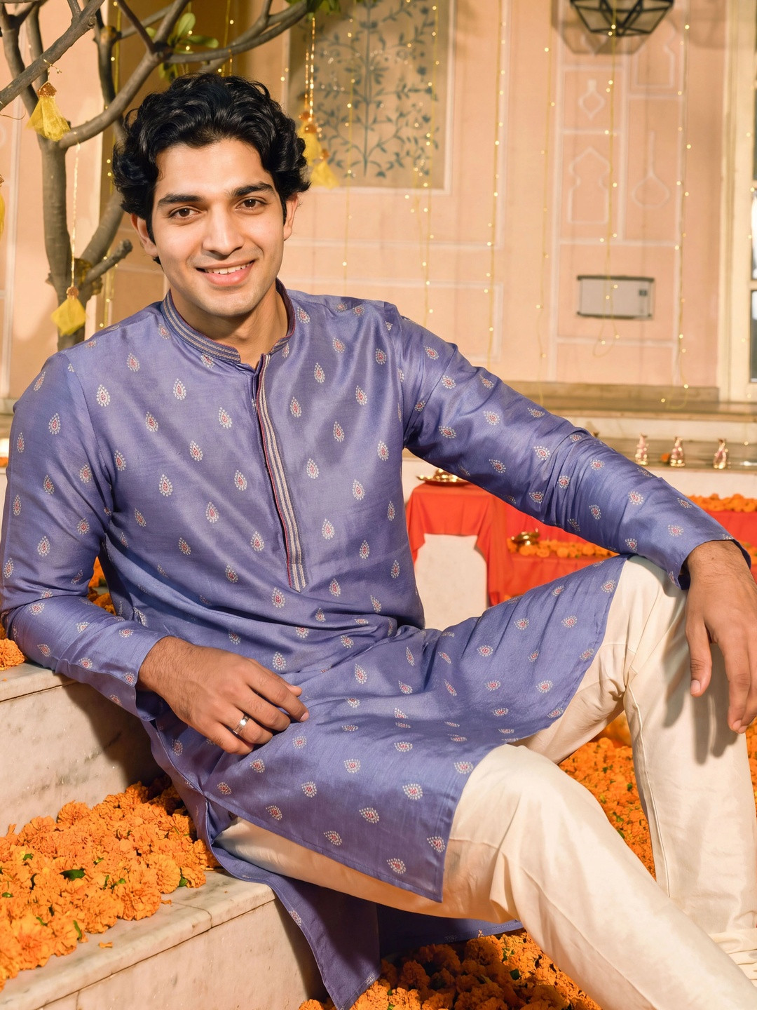 KISAH Benarasi Jacquard Kurta