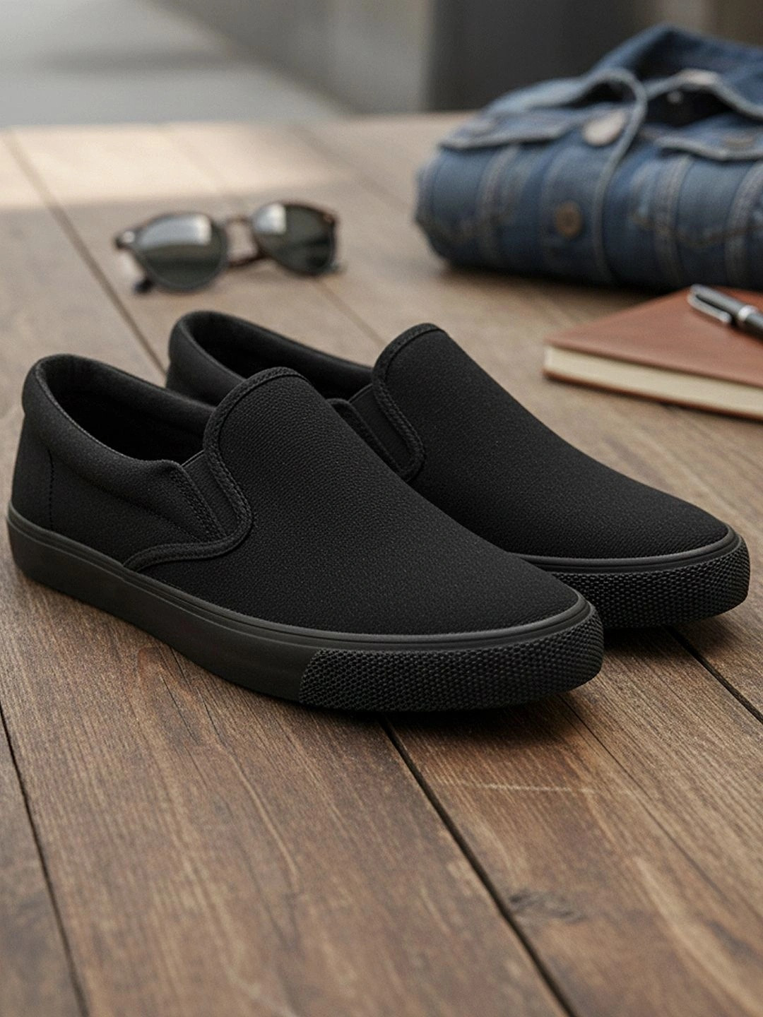 The Roadster Lifestyle Co Men Round Toe Slip-On Sneakers