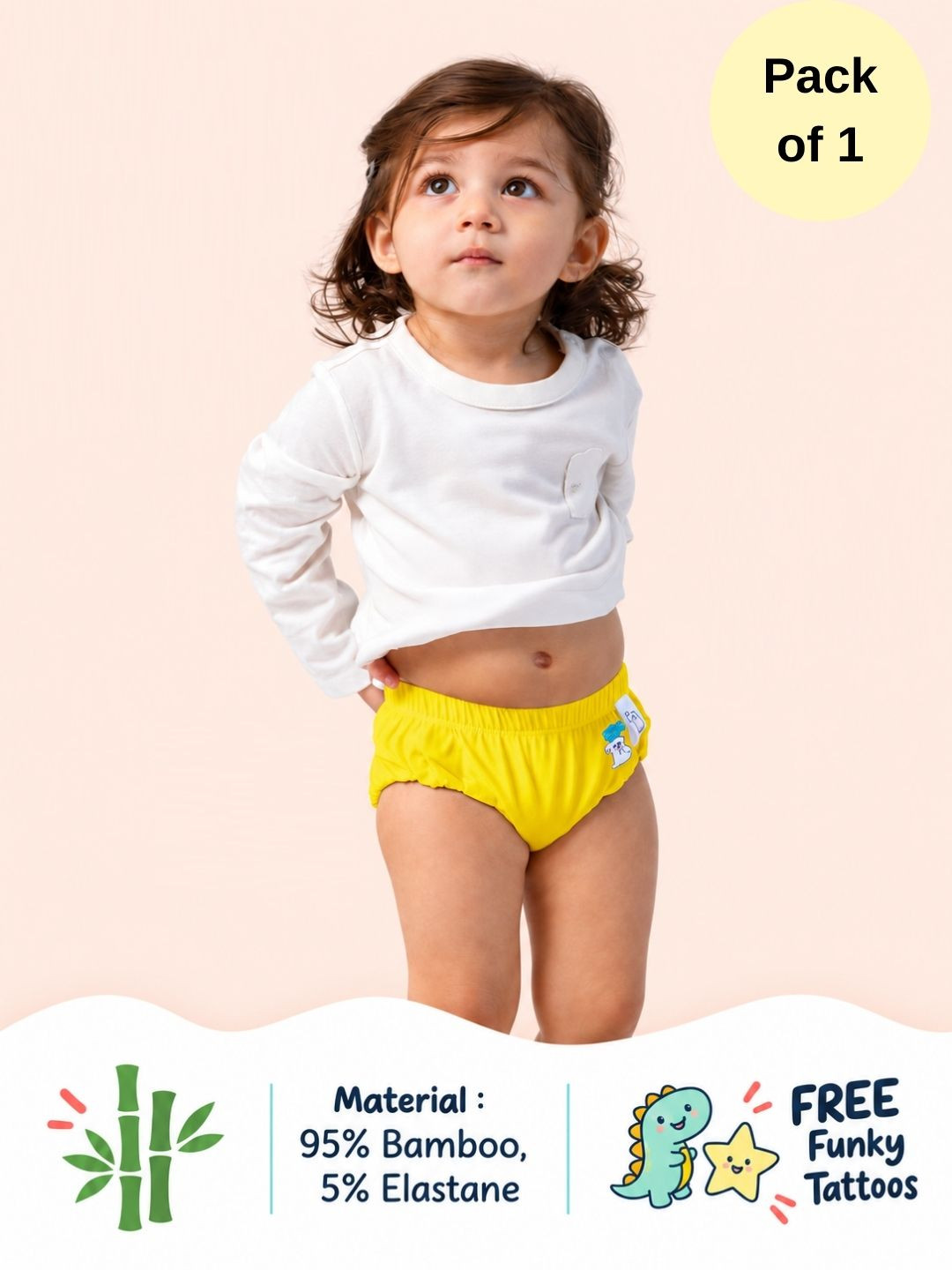 SuperBottoms Kids Printed Supersoft Anti-Bacterial Basic Briefs