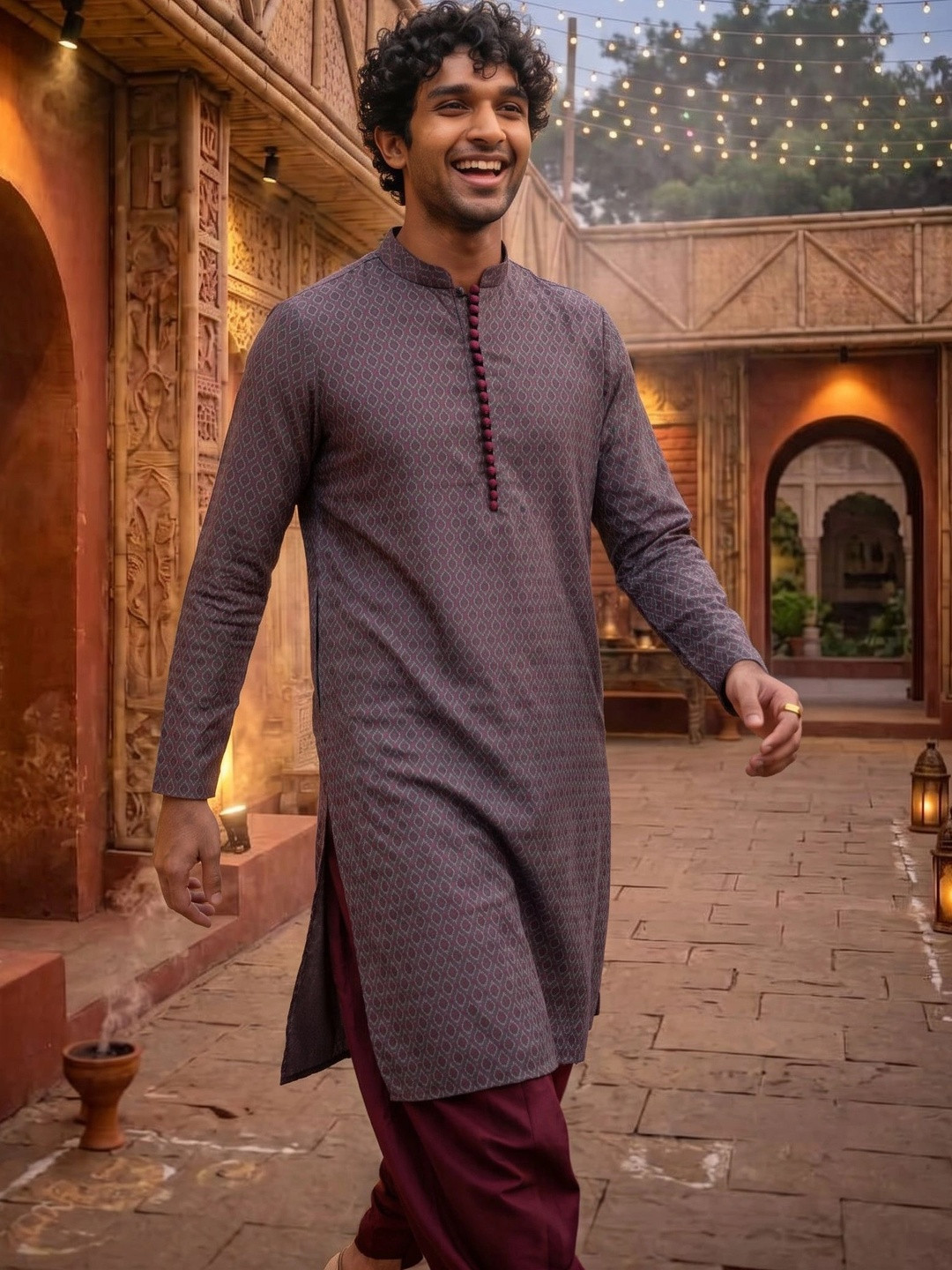 Benarasi Jacquard Kurta
