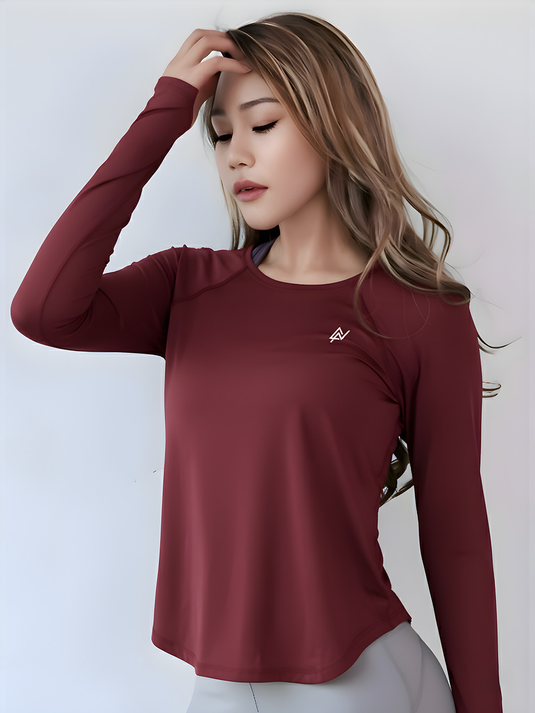 NEXSUS Women Full Sleeve Casual Fit Activewear TShirt