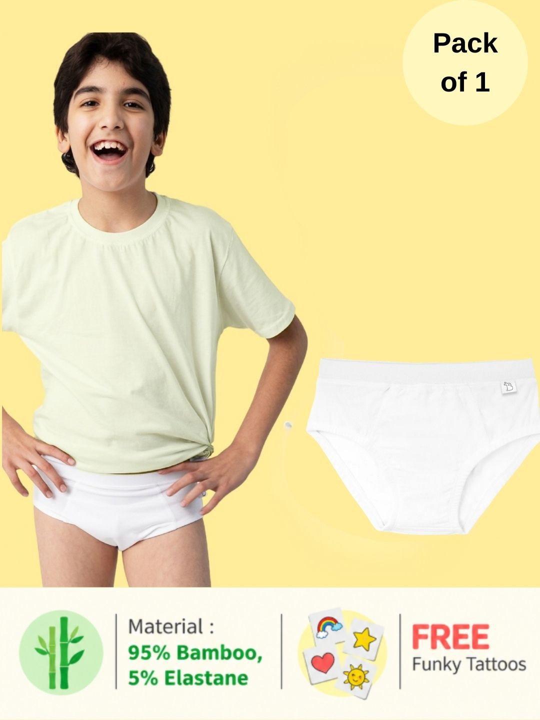 SuperBottoms Boys Supersoft Basic Briefs