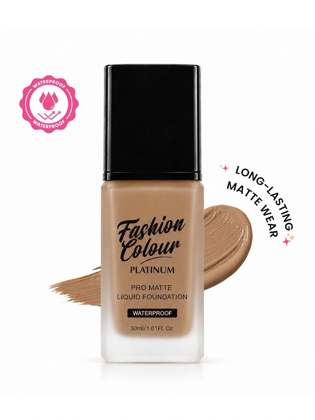 Fashion Colour Platinum Pro Matte Fade-Proof Longwear Liquid Foundation 30 ml - Chestnut