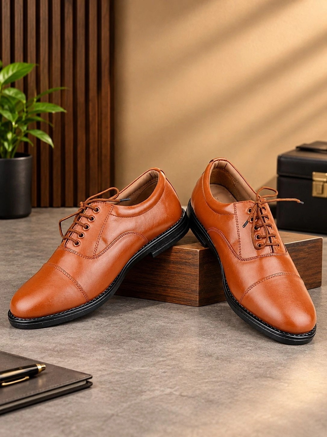 FOR-B Men Leather Oxfords
