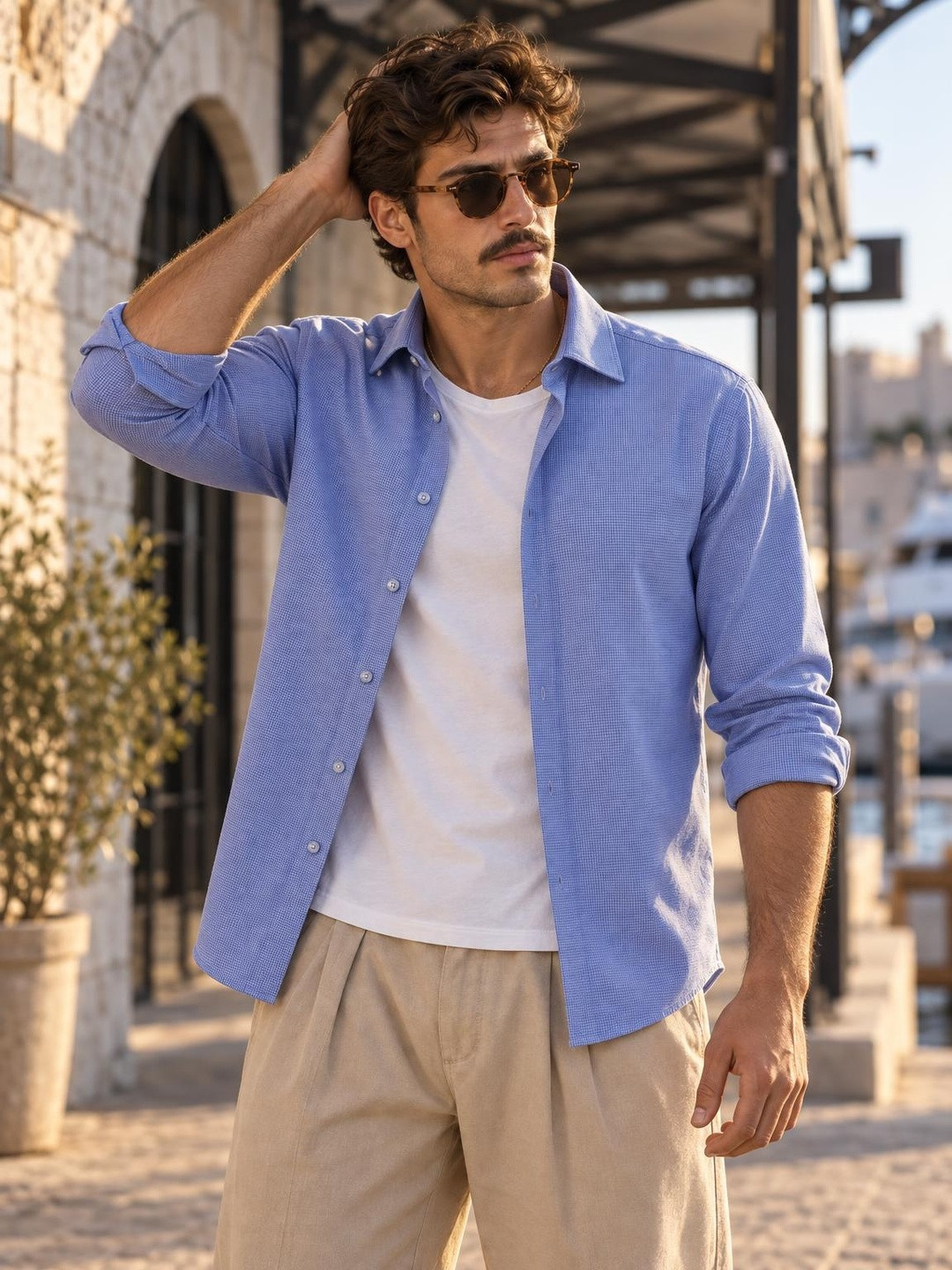 THE SHIRT CODE Slim Fit Checked Casual Shirt