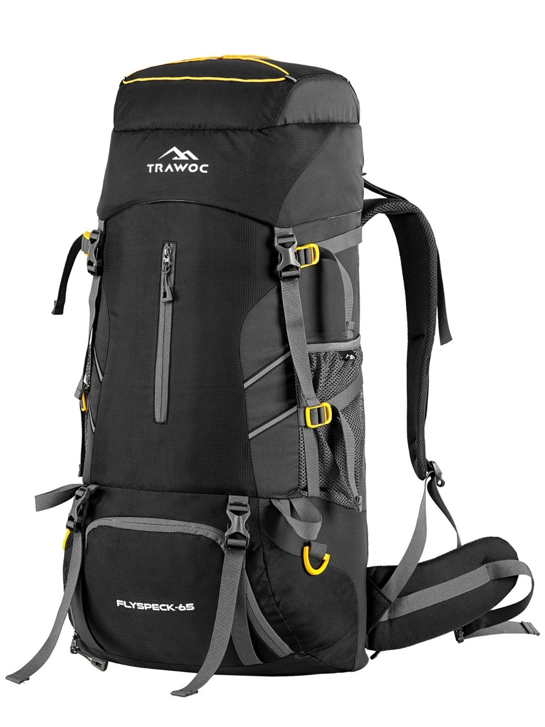 TRAWOC FLYSPECK Solid 65L Rucksack For Hiking Trekking & Travel with Shoe Pocket