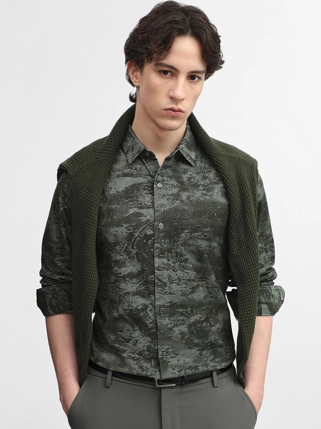 Mufti Men Slim Fit Casual Shirt