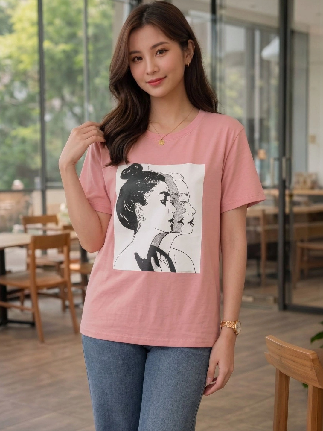 FABRICORN Women Graphic Printed T-shirt