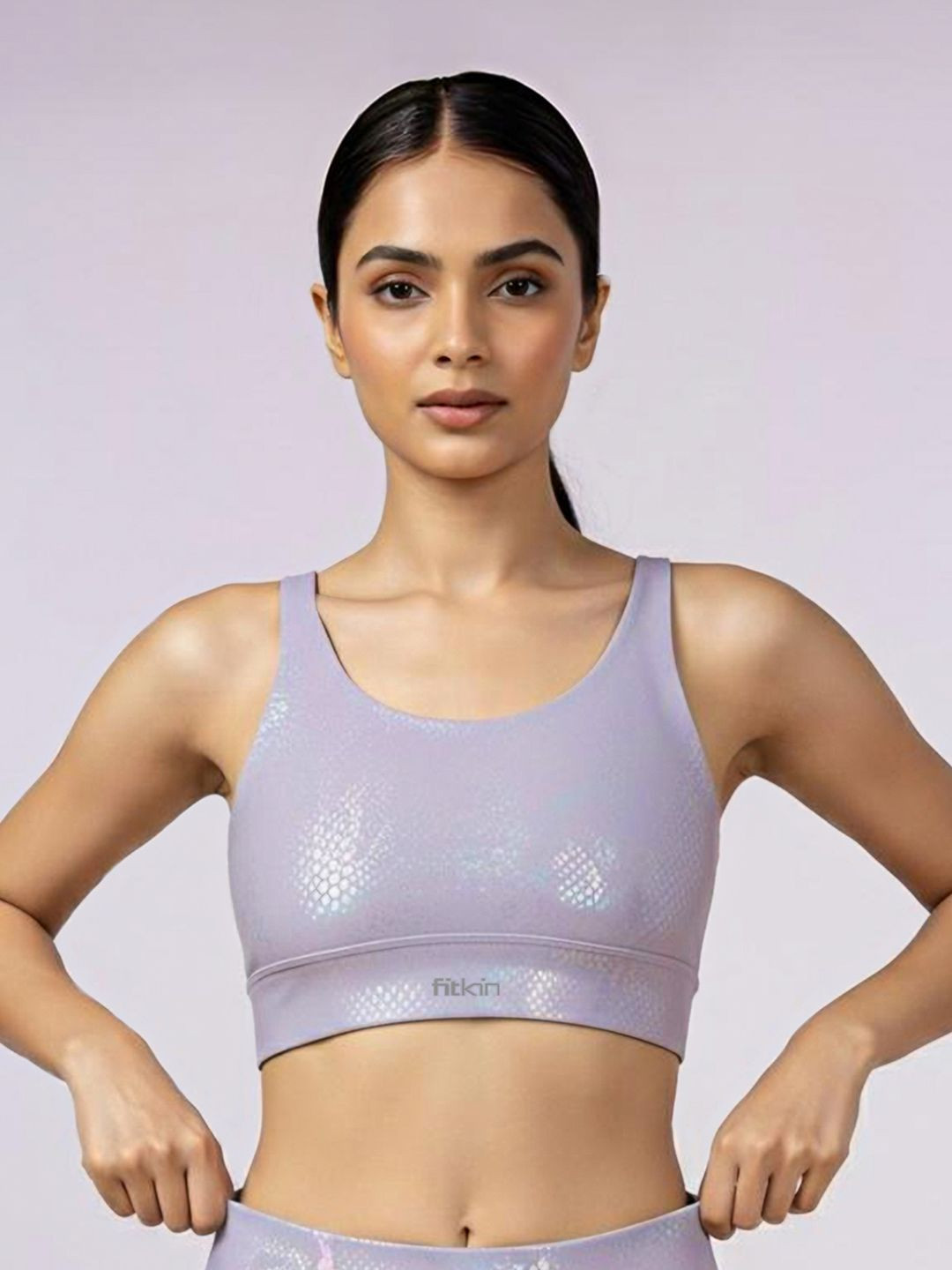 Fitkin Luxe Lavender Sports Bra