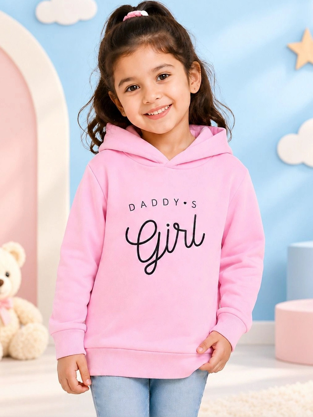 KIDDIEKISSES Kids Printed Hooded Sweatshirt