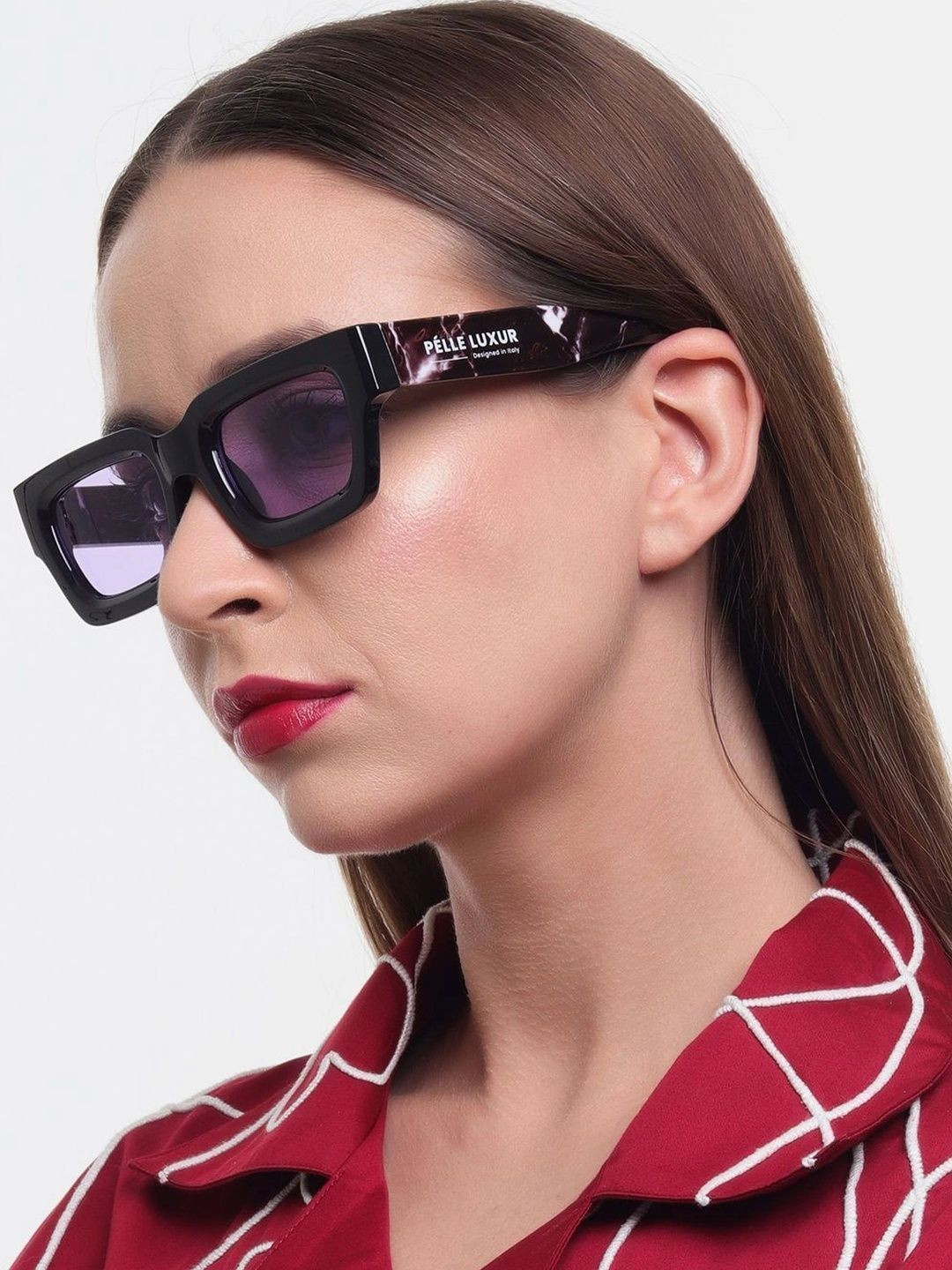 PELLE LUXUR Unisex Oversized Sunglasses with UV Protected Lens PL25GS377