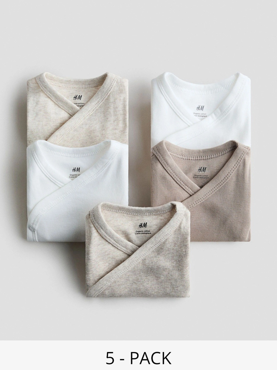 H&M Infant Boys 5-Pack Cotton Bodysuits