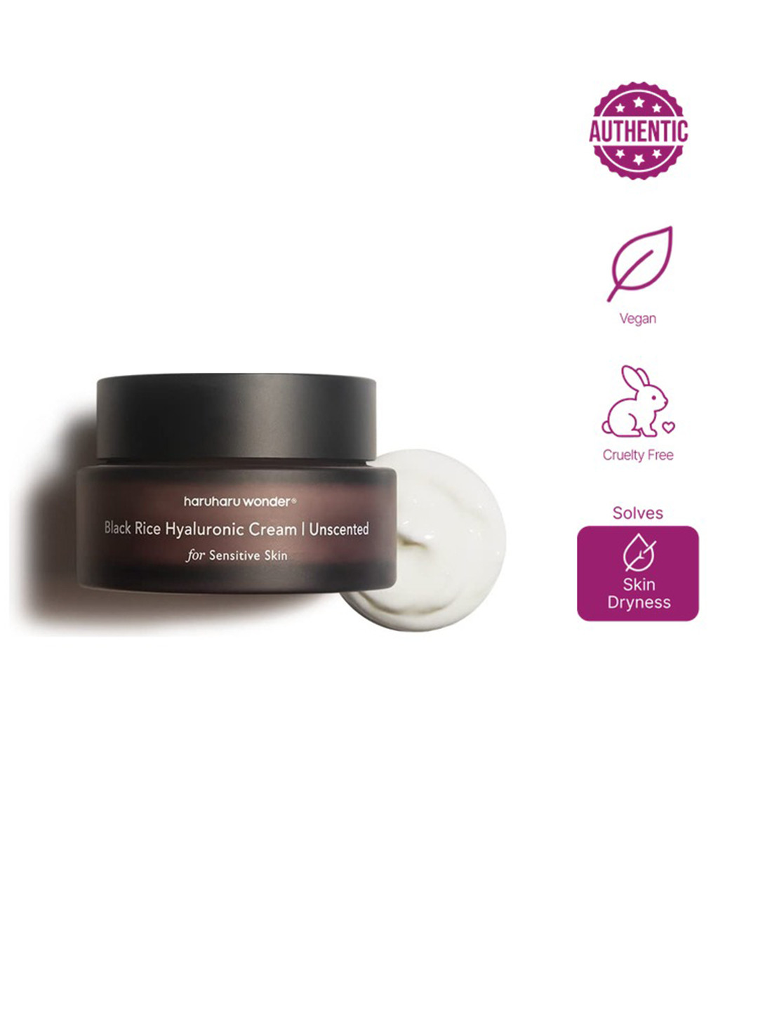 Haruharu Wonder Black Rice 10 Hyaluronic Cream - Unscented - 50ml