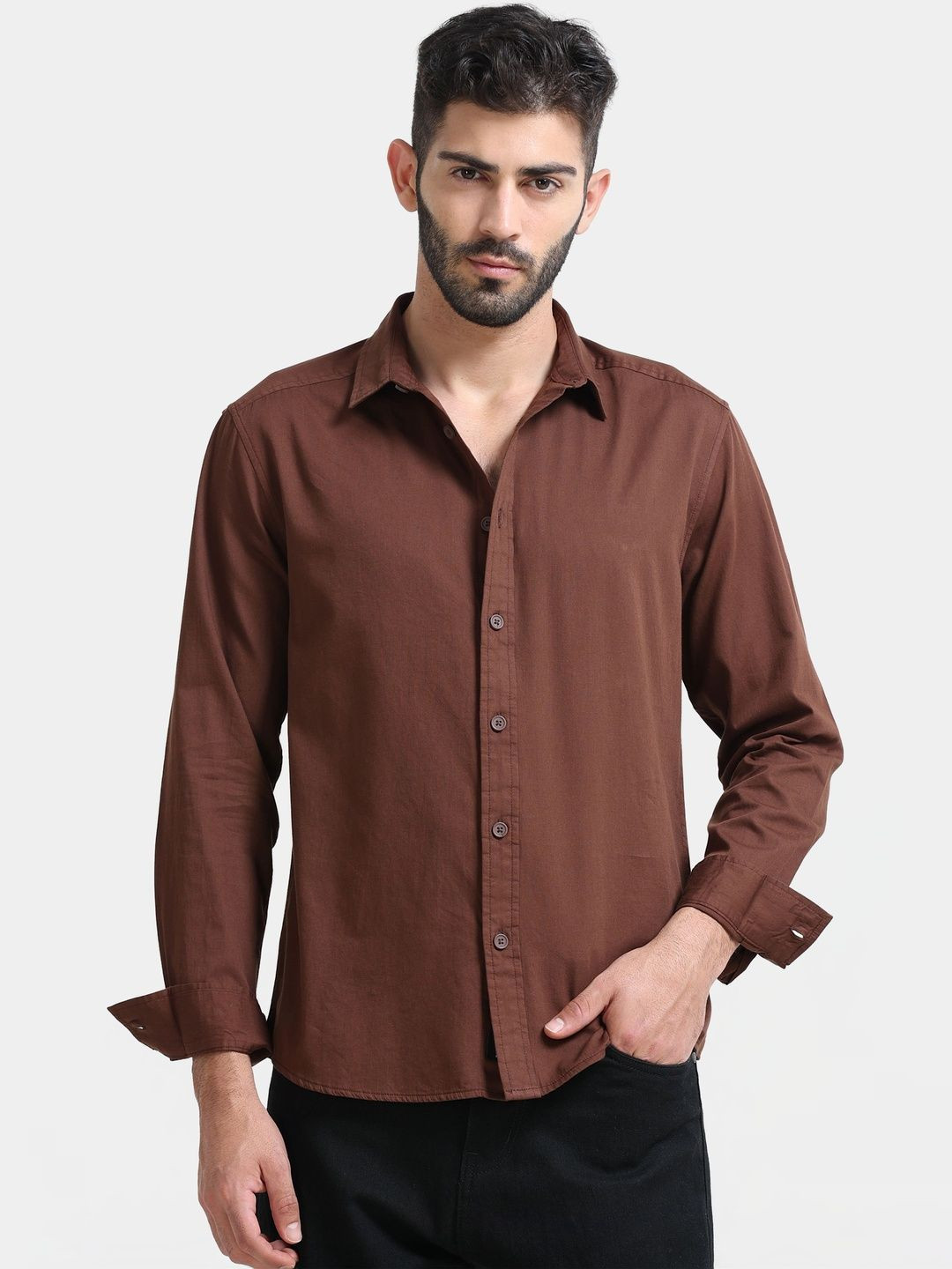 GLORYBOYZ Men Full Sleeve Core Essentials Over-Dyed Shirt