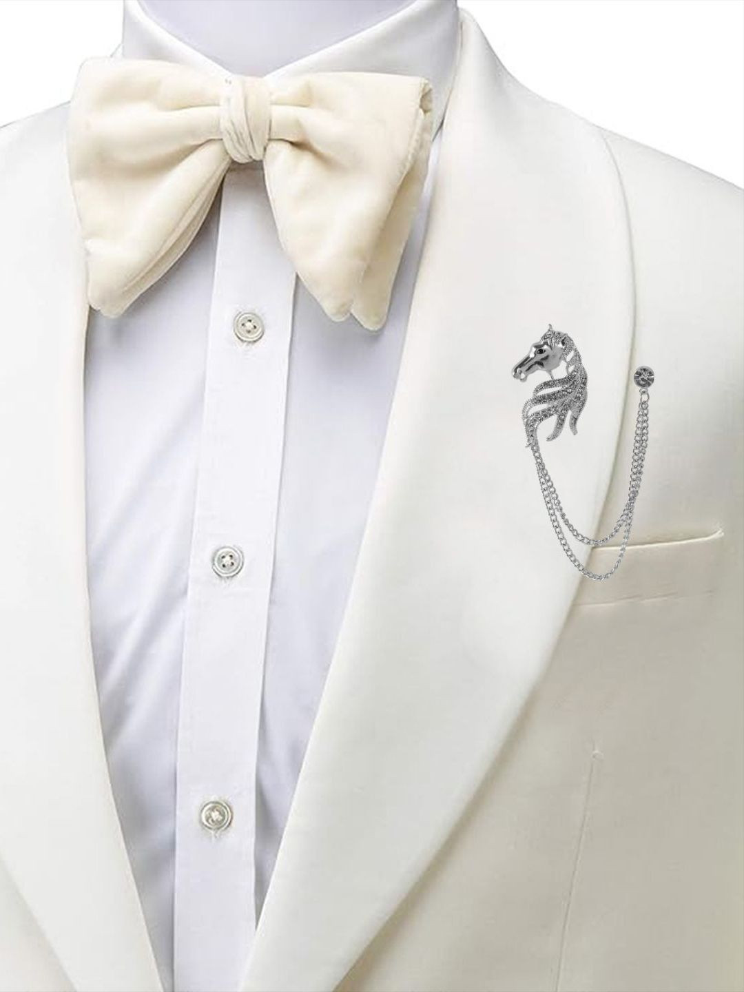 Curren Silver-Toned Plated Alloy Brooch