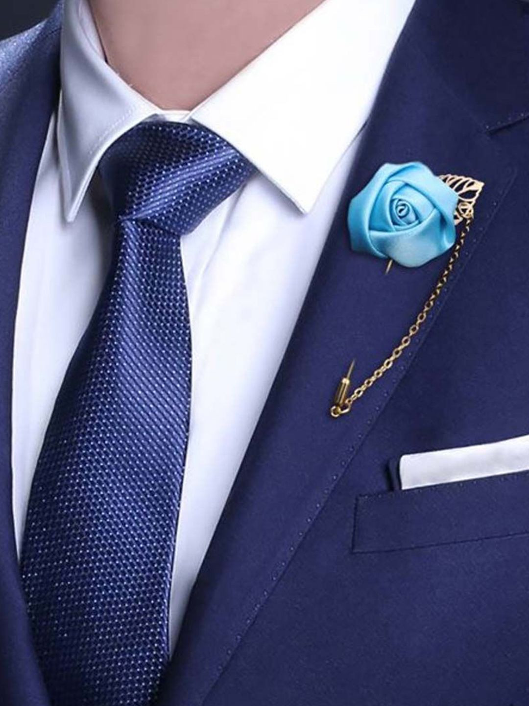 Curren Men's Flower Brooch