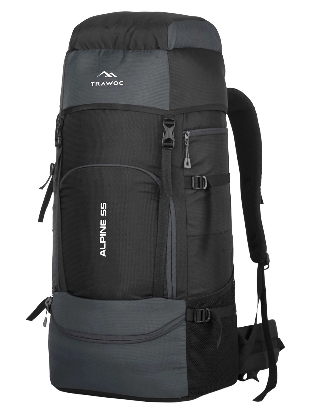 TRAWOC ALPINE Solid 55L Travel Rucksack With Dual Loading & for Adventures