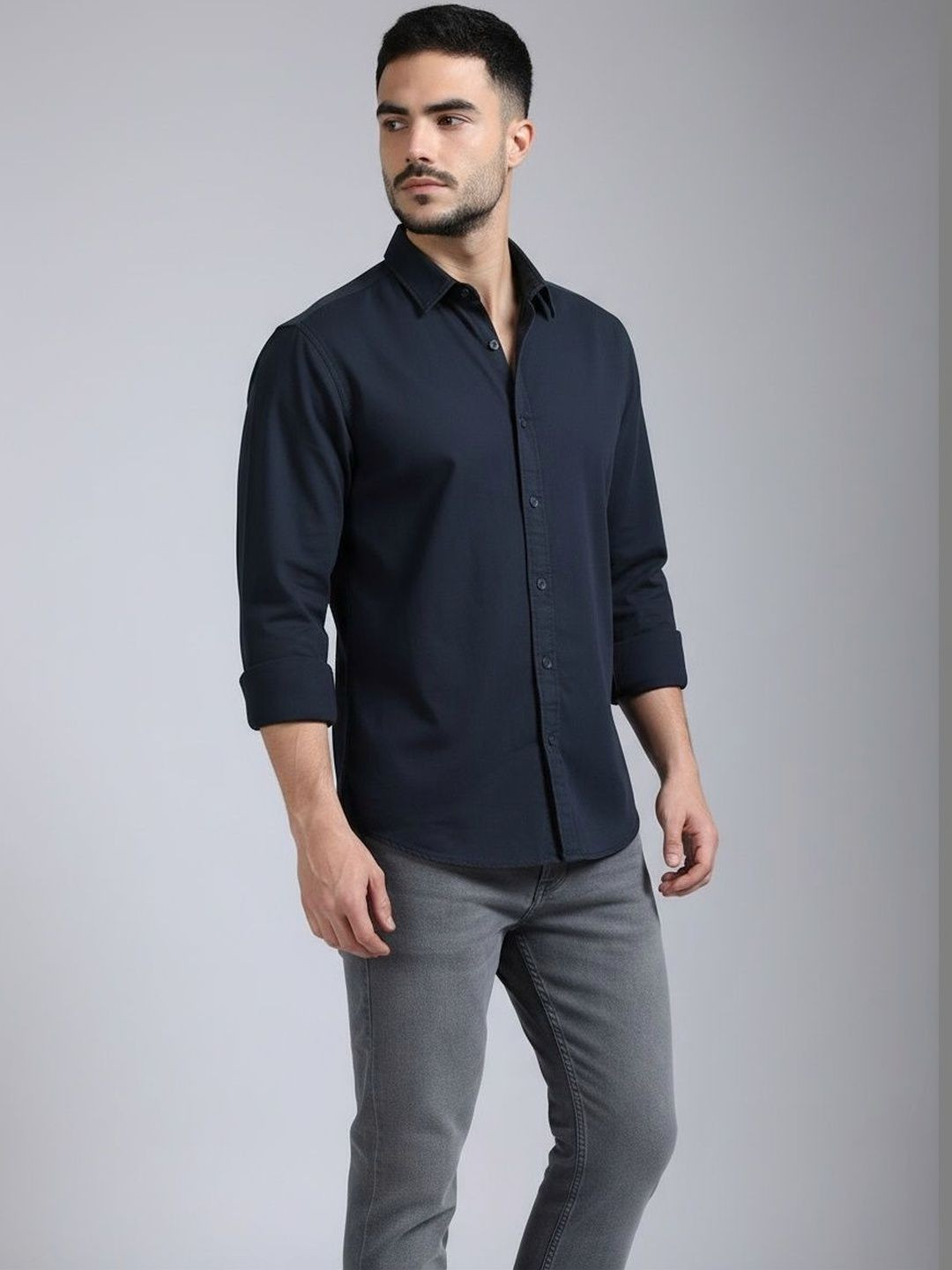 GLORYBOYZ Men's Full Sleeve Core Essentials Over-Dyed Shirt