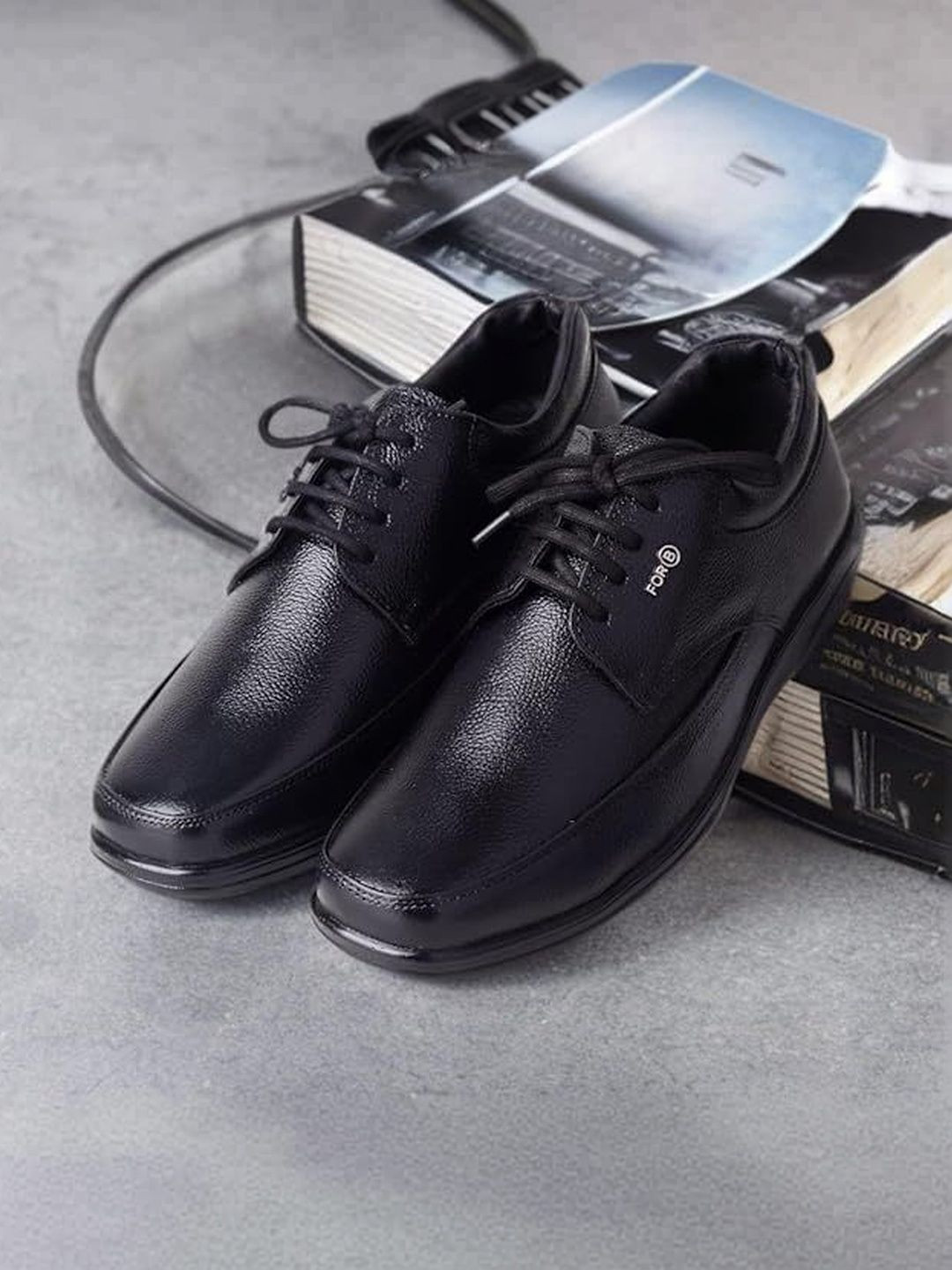 FOR-B Men Leather Formal Derbys
