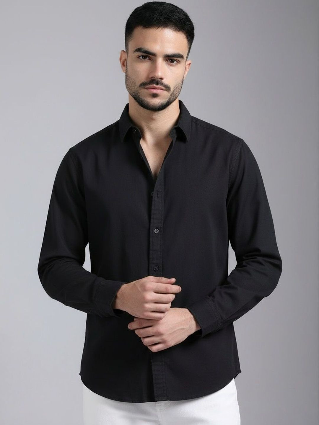 GLORYBOYZ Men's Full Sleeve Core Essentials Over-Dyed Shirt