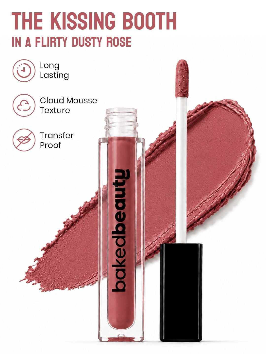 Baked Beauty Transferproof Mousse Matte Liquid Lipstick - 4.5 ml - Kissing Booth