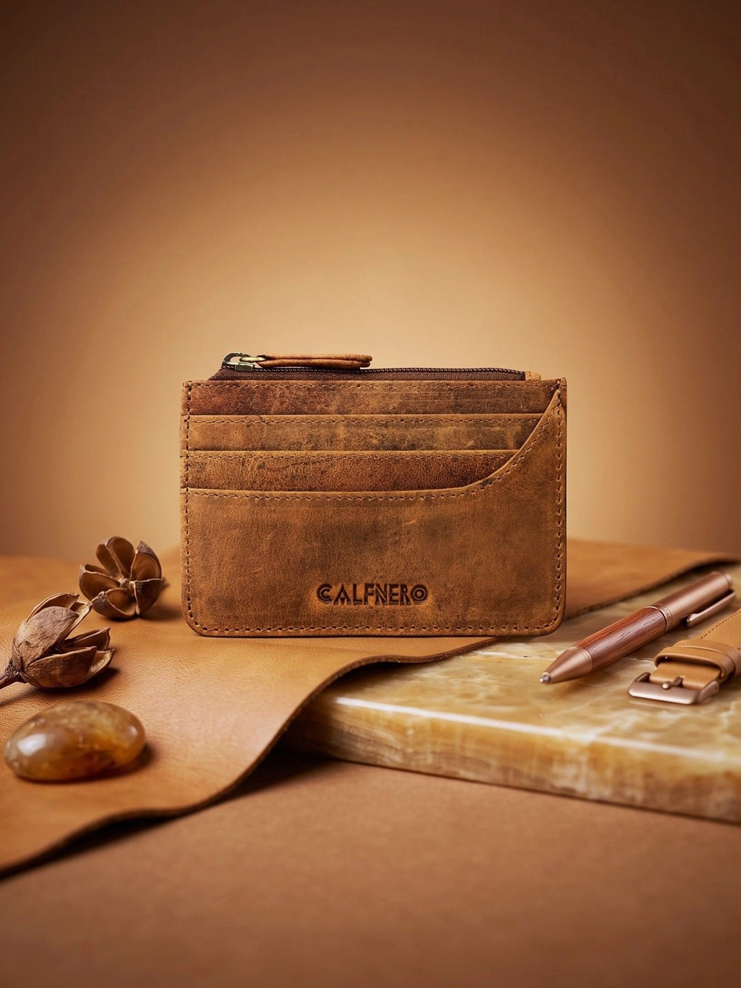 CALFNERO Unisex Leather Card Holder