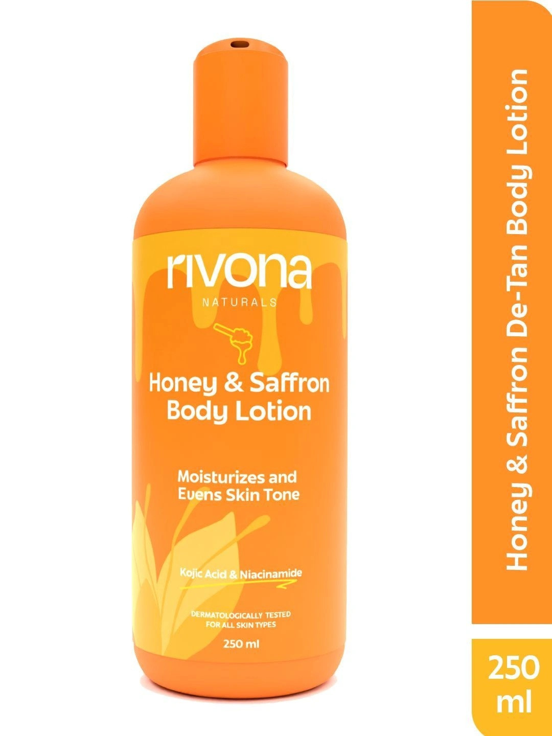 Rivona Naturals Honey & Saffron Body Lotion Moisturizes & Even Skin Tone - 250 ml