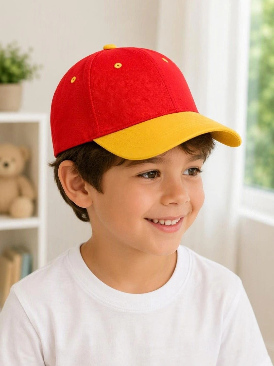 DukieKooky Unisex Kids Colourblocked Baseball Cap