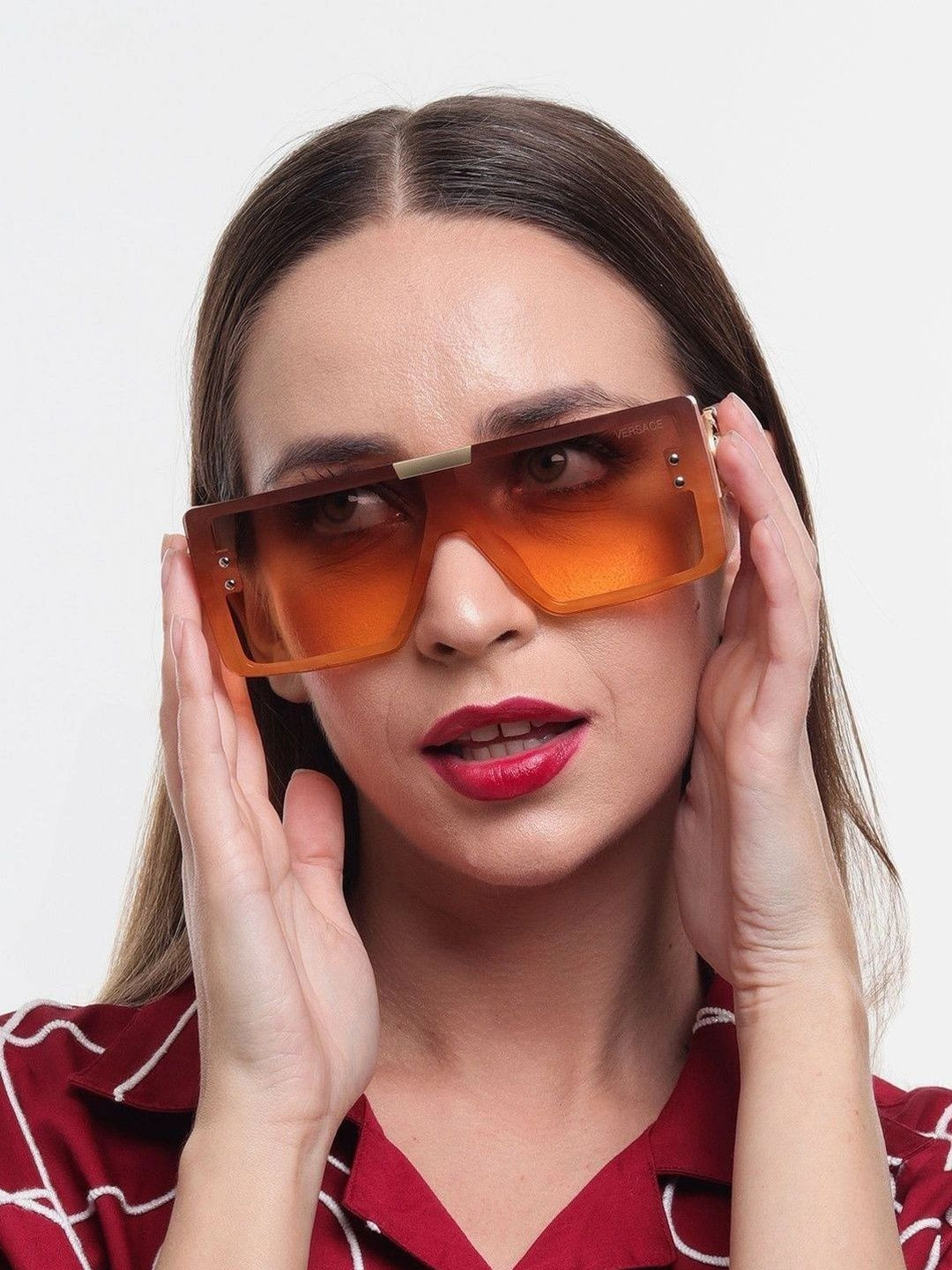 PELLE LUXUR Unisex Oversized Sunglasses with UV Protected Lens