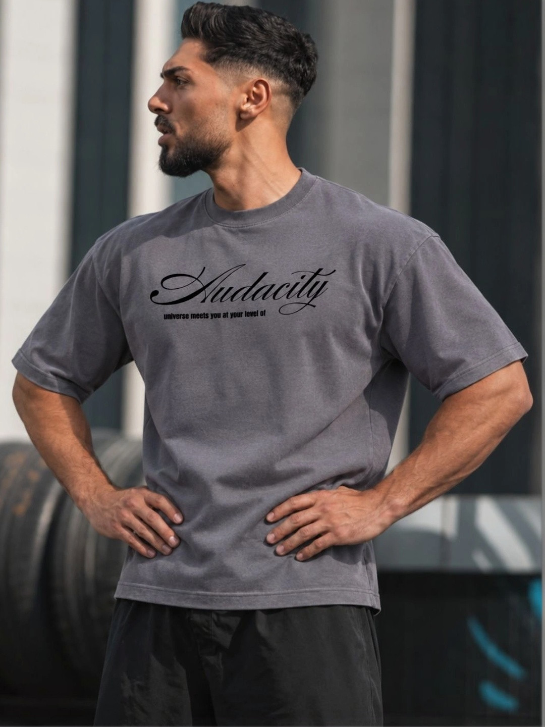 THE NOX Men Typography Printed Bio Finish T-shirt