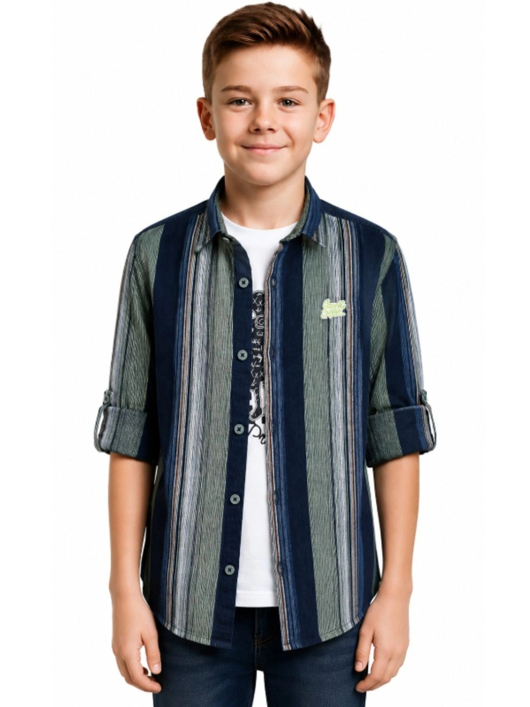 CAVIO Boys Comfort Striped Casual Shirt