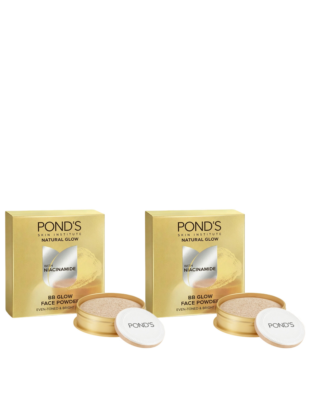Ponds Set of 2 Natural Glow Face Powder, BB Glow,  with Sunscreen, 30g Each
