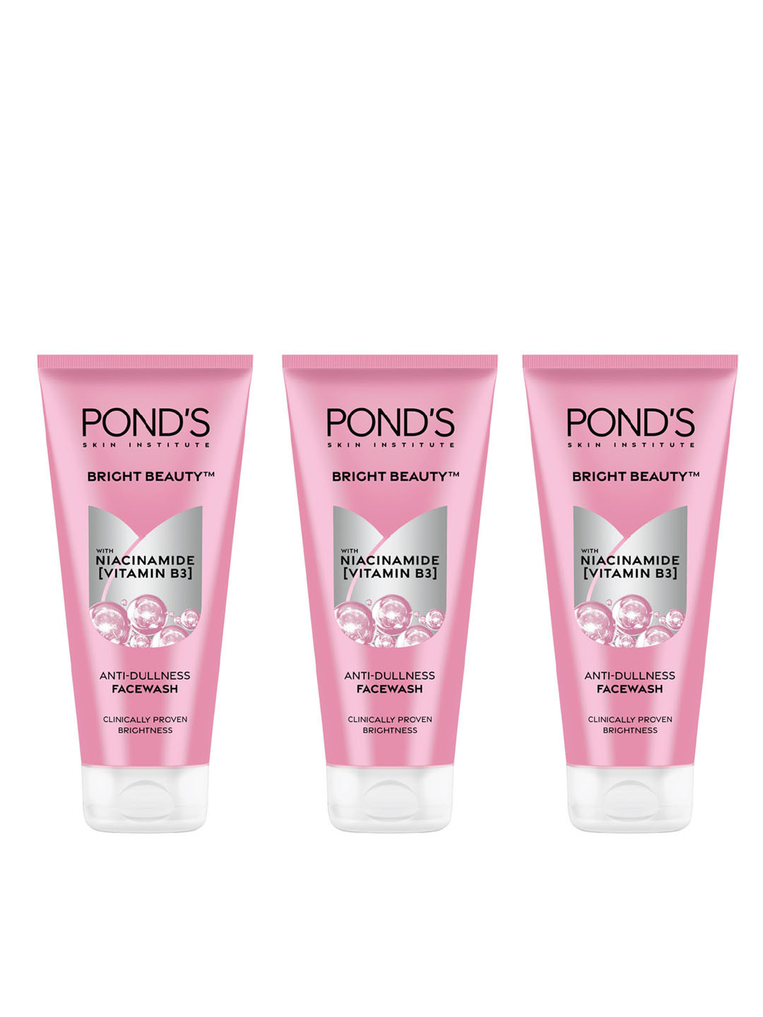 Ponds Set of 3 Bright Beauty Facewash with Niacinamide for Glass Skin - 200 g each - Image 1